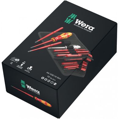 Screwdriver with replaceable nozzles 60 Kraftform Kompakt VDE iS / 65 iS / 67 iS / 16 05003484001 (thin) Wera