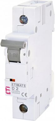 Автоматический выключатель ETIMAT 6 1p D 2A (6kA) 2161508 ETI