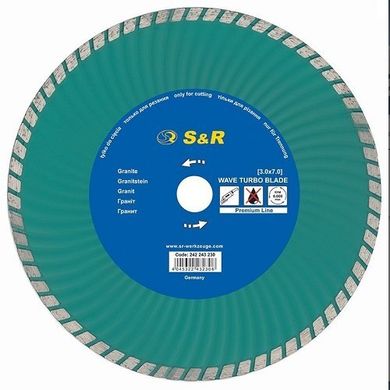 Turbo disc for diamond cutting granite Standart 125 242345125 S & R