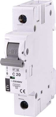Автоматичний вимикач ST-68 1p З 20А (4,5 kA) 2181317 ETI