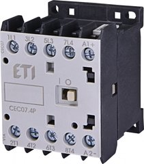 Контактор миниатюрный CEC 07.4P 230V АС (7A; 3kW; AC3) 4р (4 н.о.) 4641200 ETI