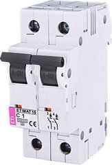 Автоматический выключатель ETIMAT 10 2p C 1А (10 kA) 2133704 ETI