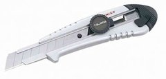 Knife segment Aluminist, 25mm, aluminum, screw clamp, pencil case for spare blades, two blades in the cage AC701SB Tajima