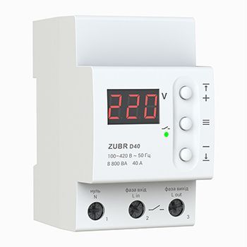Voltage relay for a house or apartment, Zubr D40, 40A Zubr