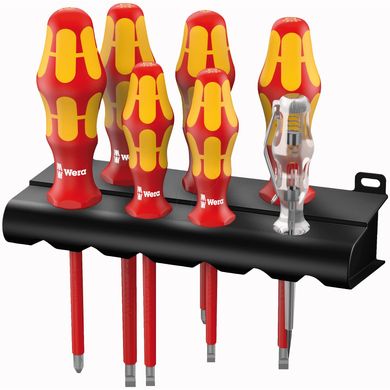 Set of screwdrivers Kraftform Plus Series 100 + + Stand voltage indicator (SL, PH) of 160 i / 7 Rack 05006147001 Wera