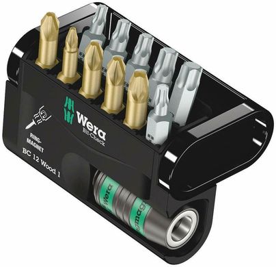 Set bits PH, PZ, Torx with a magnetic holder with keyless chuck 1 / 4-57 05057423001 Wera
