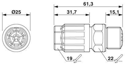 Проходная деталь - QPD W 3PE1,5 4-9 M20 FC BK - 1414677 Phoenix Contact