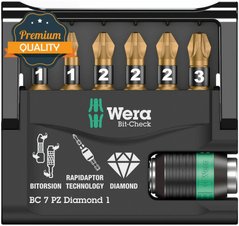 PZ bit set with holder with quick-release chuck 1 / 4-50 05073534001 Wera