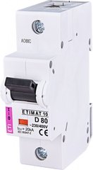 Автоматичний вимикач ETIMAT 10 1p D 80А (20 kA) 2151731 ETI