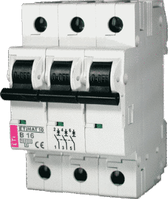 Автоматичний вимикач ETIMAT 10 3p B 100А (20kA) 2125732 ETI