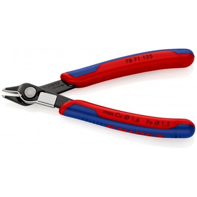 Cutting pliers for electronics blued 125mm 78 71 125 Knipex, 2, 64