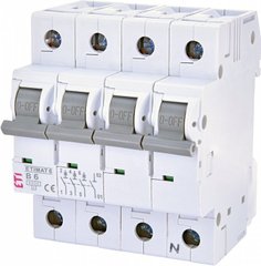 Автоматический выключатель ETIMAT 6 3p+N B 6А (6 kA) 2116512 ETI