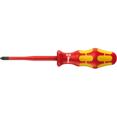 Insulated Phillips screwdriver with a tapered working tip Pozidriv 165 iS, PZ1 × 80mm, 05006460001 Wera