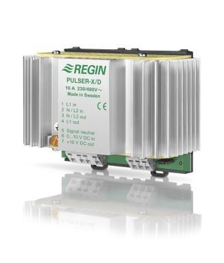 Triac temperature controller mounted on DIN-rail 16A 230V AC / 400V, Ex. 0-10 PULSER-X / D Regin