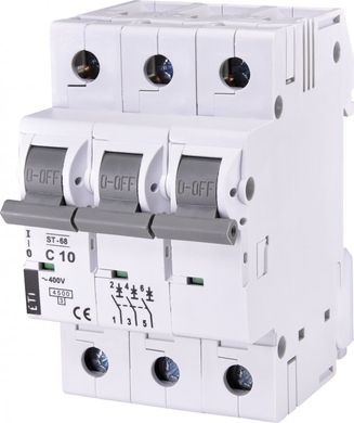 Автоматический выключатель ST-68 3p C 10А (4,5 kA) 2185314 ETI