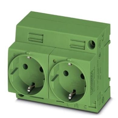 Double socket for DIN-rail EO-CF / UT / LED / DUO / GN 0804037 Phoenix Contact