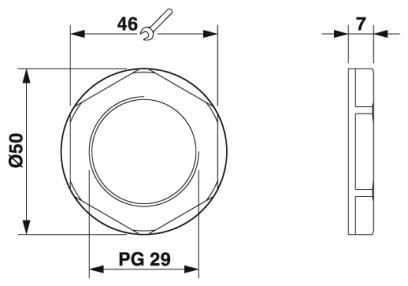 Nut A-INL-PG29-P-GY 1411227 Phoenix Contact