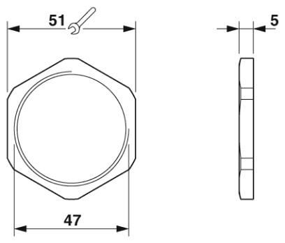 Nut A-INL-PG36-N-S 1411264 Phoenix Contact