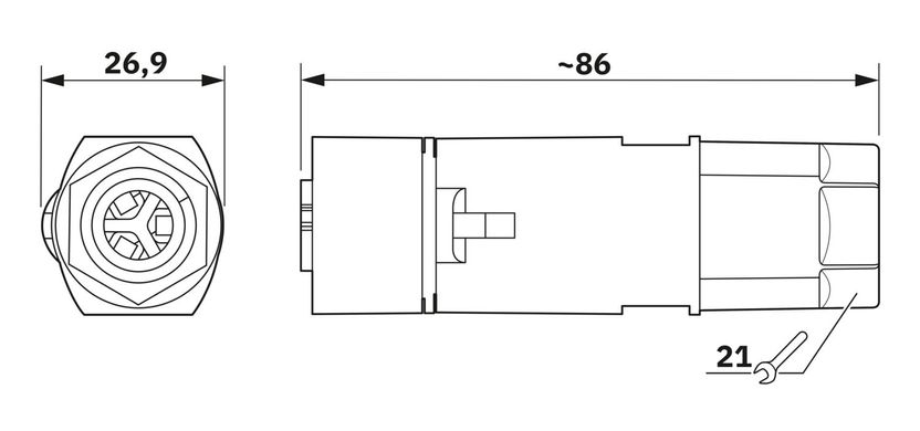 Cable connector, socket IPD PL 3P2,5 F GY 1088674 Phoenix Contact