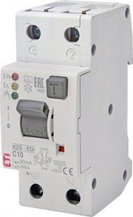 Диффер. автоматический выкл. KZS-2M2p EDI C 10/0,03 тип A (10kA) (нижн. подключ.) 2172412ETI 2172412 ETI