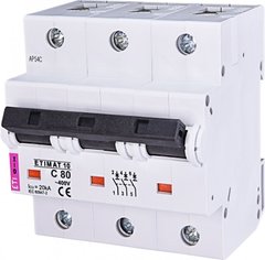 Автоматичний вимикач ETIMAT 10 3p C 80А (20 kA) 2135731 ETI