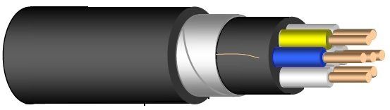 Control cable shielded non-flammable smokeless NYСY non-flam-LS 7x2,5 mm² Energoprom