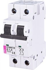 Автоматический выключатель ETIMAT 10 2p D 1,6А (10 kA) 2153707 ETI