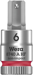 Головка 1/4 "з шестигранні вставкою 6 мм з фіксуючою функцією 8740 A HF Zyklop 05003337001 Wera