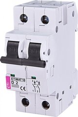 Автоматический выключатель ETIMAT 10 2p D 2А (10 kA) 2153708 ETI