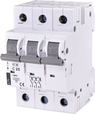 Автоматичний вимикач ST-68 3p C 25А (4,5 kA) 2185318 ETI