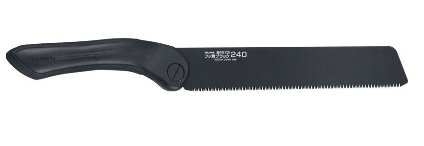 Ножовка прямая рукаятка JAPAN PULL G-Saw, фторопластов покрытие лезвия, полотно для чистого реза, 240mm GK-SS240Z9FB Tajima