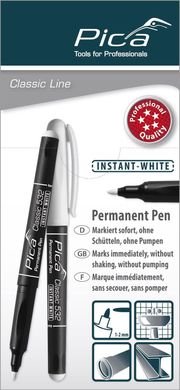 Marker pen 1-2 mm white round spout 532/52 Pica