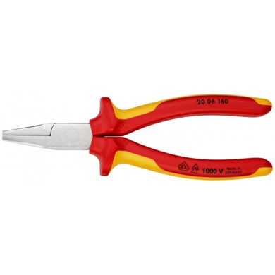 Pliers jaws with smooth chrome, dielectric 160mm 20 06 160 Knipex