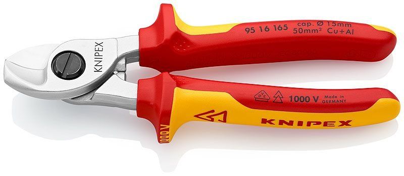 Cable shears 165 mm VDE 95 16 165 KNIPEX