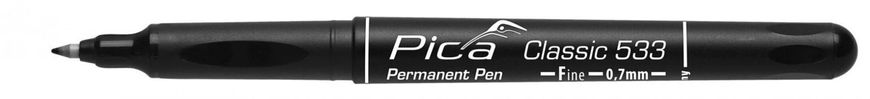 Маркер-ручка 0,7 мм круглий носик чорний "F" 533/46 Pica