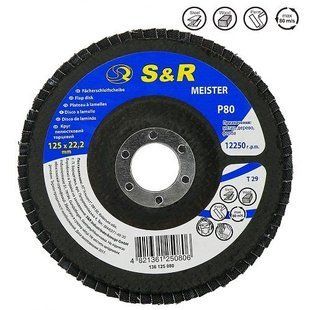 Circle abrasive stripping petalled Meister 125x22.2, Z80 136 125 080 S & R