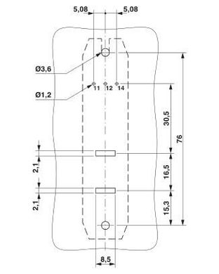 Базовий елемент для захисту від перенапруг VAL-MS-BE-PCB-FM 1035864 Phoenix Contact