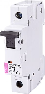 Автоматичний вимикач ETIMAT 10 1p C 13А (10 kA) 2131715 ETI
