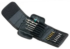 A set of spiral drill bits for wood and a set of bits PZ, Torx with holder 1 / 4x50 05104653001 Wera