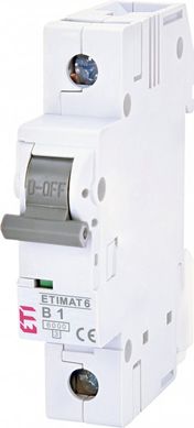 Автоматичний вимикач ETIMAT 6 1p B 1А (6 kA) 2111509 ETI