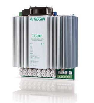 Triac temperature controller 3-phase mounting DIN-rail at 230V 80A AC / 415V TTC80F Regin