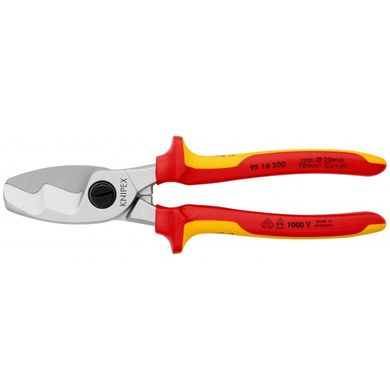 Ножиці для різання кабелів з подвійними ріжучими крайками VDE 95 16 200 KNIPEX