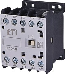 Контактор мініатюрний CEC 09.4P 230V АС (9A; 4kW; AC3) 4р (4 Н.О.) 4641201 ETI