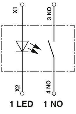 Switch with backlight for 2 poles, locking, set, contact 1NO+LED blue PHT22-SVD-BU/PT10/BU 1108328 Phoenix Contact