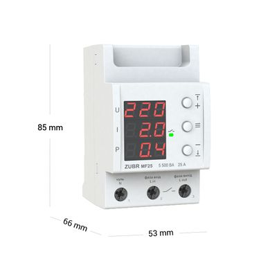 multifunction voltage relay with thermal protection 40A MF40 Zubr, 40, 1 ф.