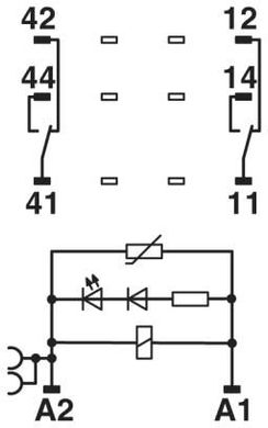 Relay Module RIF-2-RPT-LV-230AC / 2X21, Push-in Phoenix Contact 2903310