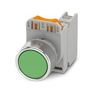 Кнопка плоска, зелена, комплект, контакт NO PHT22-FR-GN/PT10 1108217 Phoenix Contact