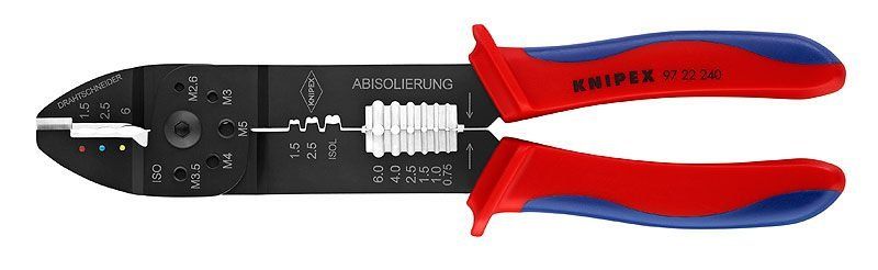 Universal pliers for crimping and stripping 97 22 240 (ideal for auto electricians) KNIPEX