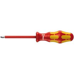Phillips screwdriver isolated with a narrowed working end screw 165 PlusMinus Pozidriv iS PZ / S 2 × 100mm 05006466001 Wera