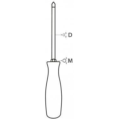 Отвертка ударная усиленная цельнометаллическая PH2 100 мм L ручки - 126 мм ASD-351002 Licota